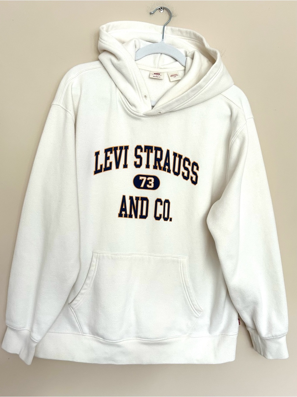 Levi's Men’s White Hoodie Relaxed Fit
